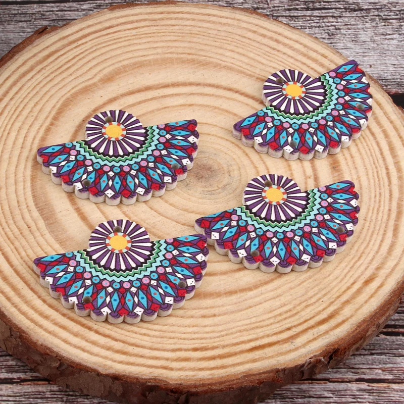 

Полукруглые деревянные соединители для сережек и ожерелий ручной работы, 10 шт., AC130