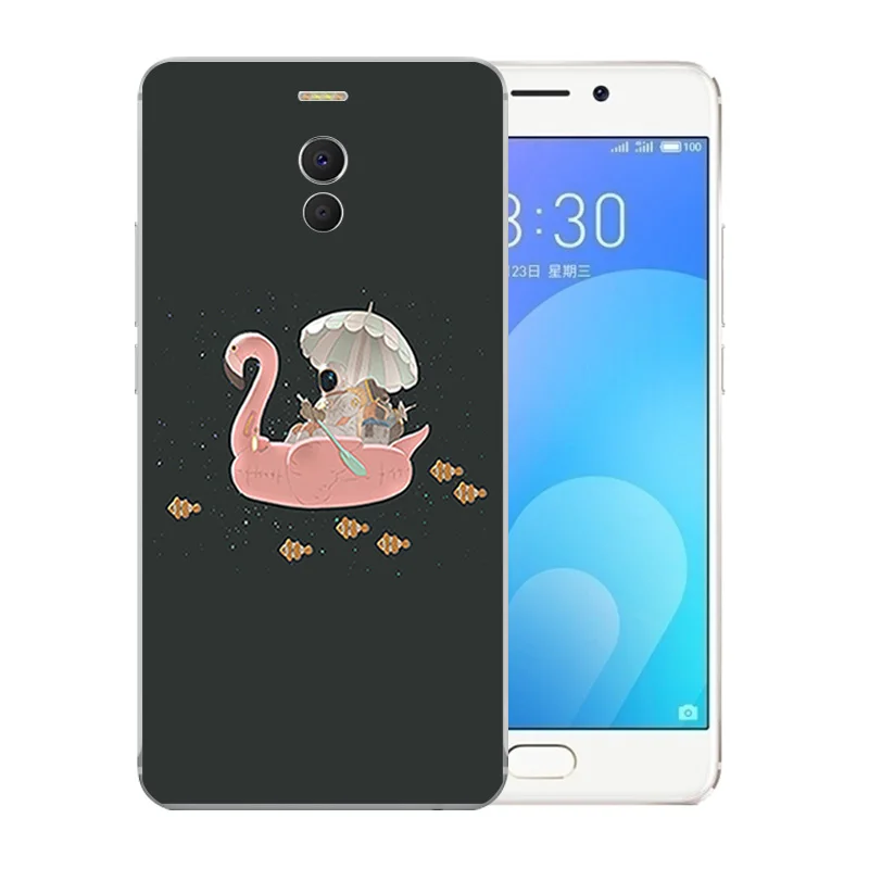 Роскошный гибкий чехол для телефона Meizu M6 Note с фламинго силиконовая задняя крышка