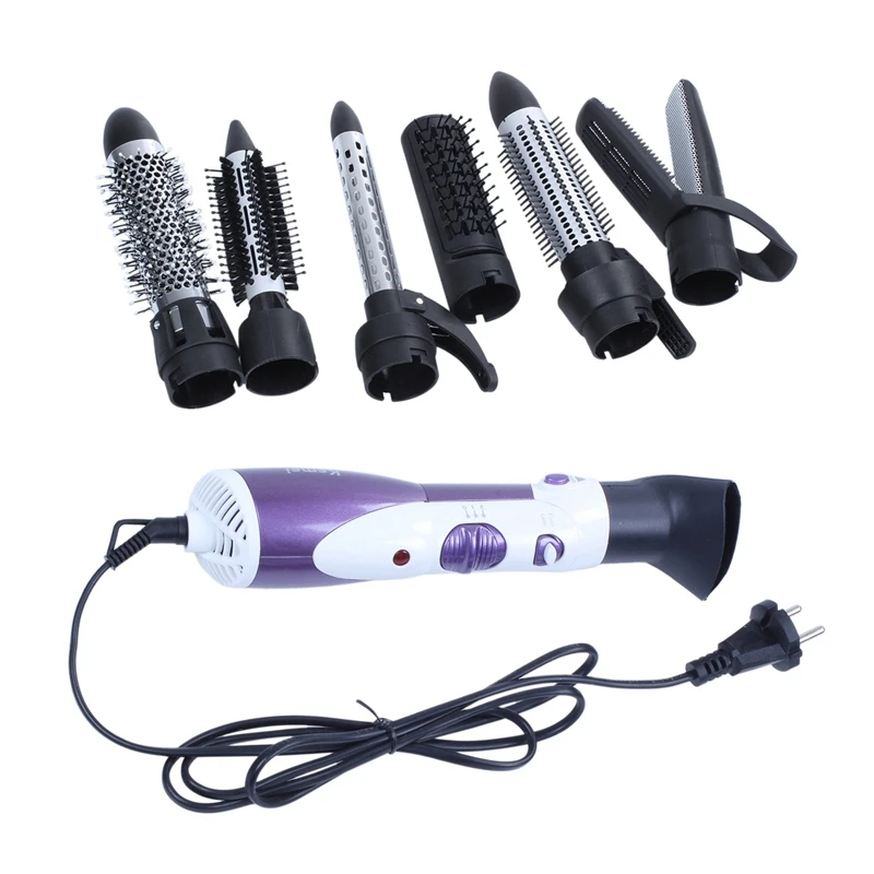 Purple Kemei KM-585 семь в одном многофункциональный фен фиолетовый - Цвет: Purple