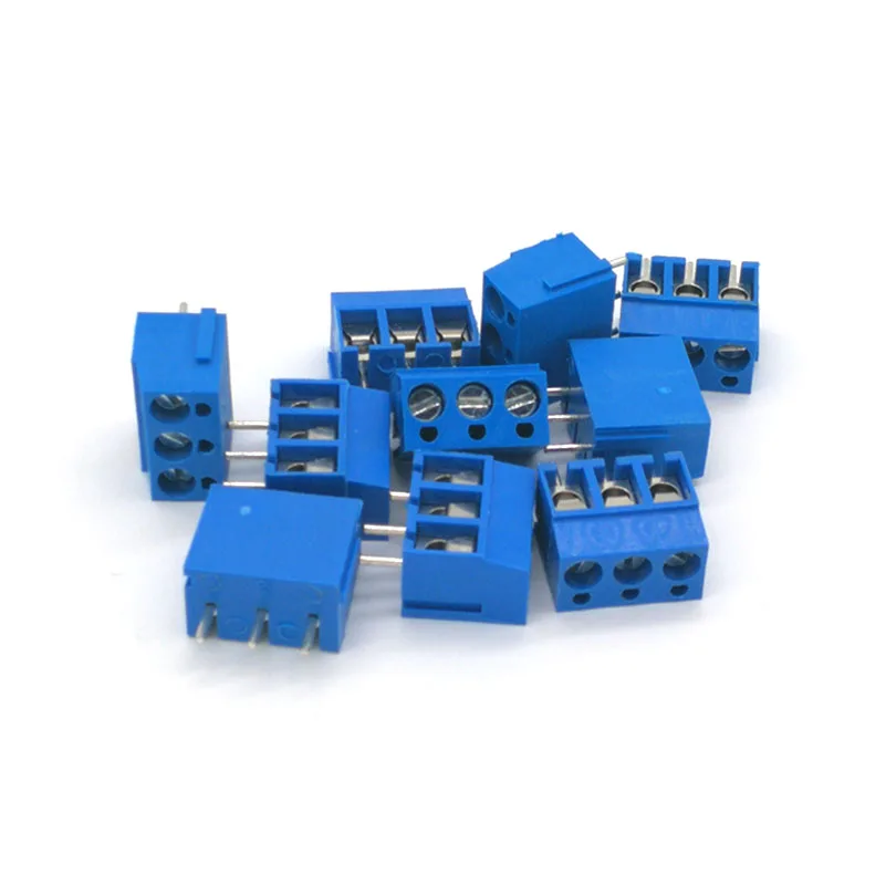 30/50/100 шт. 5 мм Винтовые клеммы PCB коннекторы блока прямой штифт 2P 3P латунные
