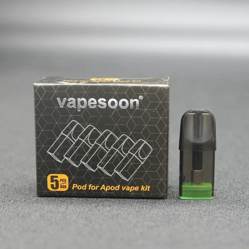 

5pcs Vapesoon Original Apod Pod 1.2ml Refillable Replacement Pod Cartridge Capacity 1.5ohm fit Vapesoon Apod Pod Kit