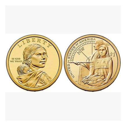 Американская монета 1USD Sacagawea скульптура подлинный оригинал|sculpture| |