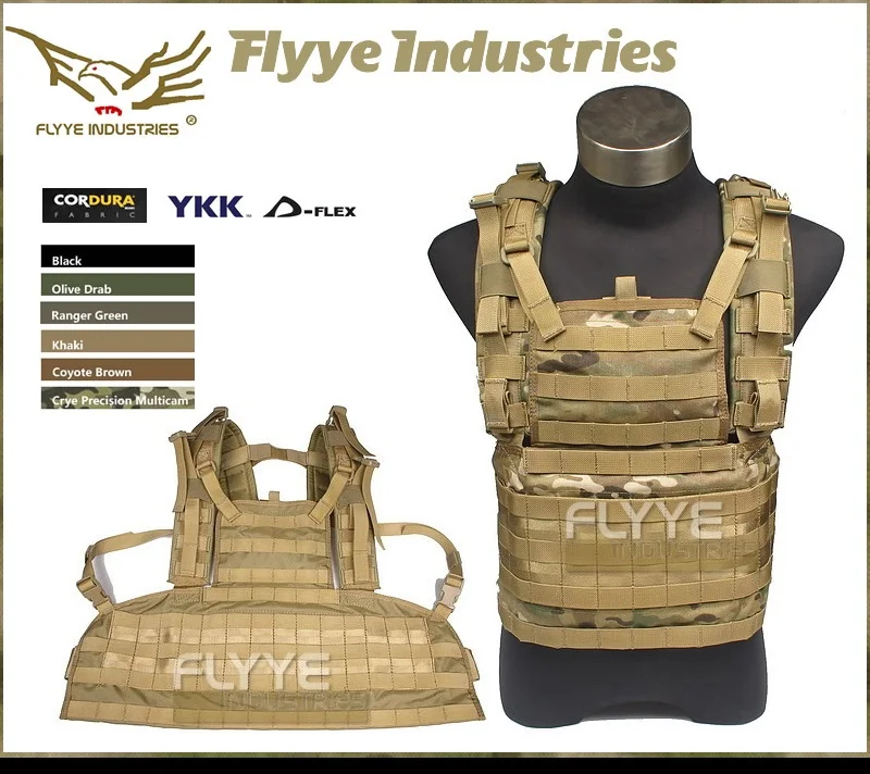 

FLYYE FY-VT-C004 1000D Waterproof Nylon Adjustable Tactical Combat Vest - Army Military Vests Tacaical Gear Vest Carrier