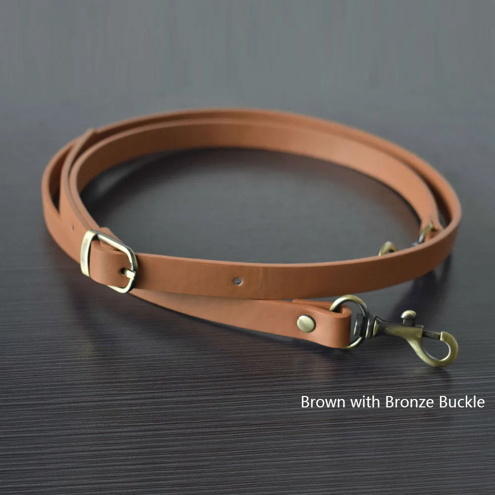 Tan-Bronze Buckle 135 см регулируемый кожаный ремень сумки Наплечные ремни для сумок ручной работы Замена золотистой пряжкой детали для сумок Аксессуары для девочек Tan - Цвет: Tan-Bronze Buckle