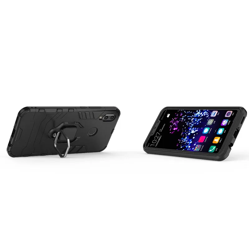 Magnetic Cover For Huawei Nova 3i Case Finger Ring Car Holder Stand P Smart+ Phone Back Anti-knock |