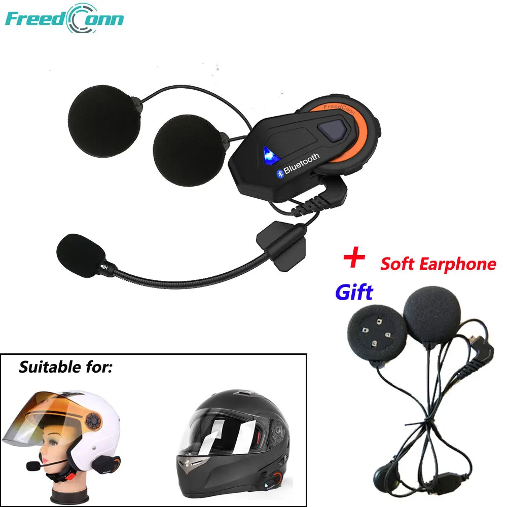 FreedConn 1000 м Bluetooth мотоциклетная гарнитура для шлема 6 всадников групповая