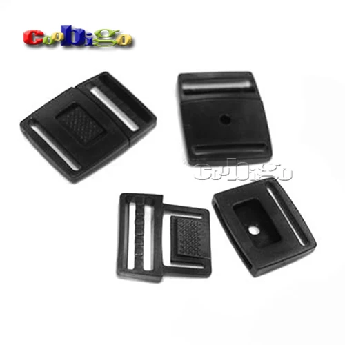 10 шт. 3/4 дюйма (20 мм) боковые съемные центральные пряжки черный пластиковый