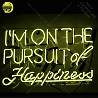 i am on the pursuit of happiness neon sign bulb handcraft iconic sign light neon lamps sign display advertise enseigne lumine