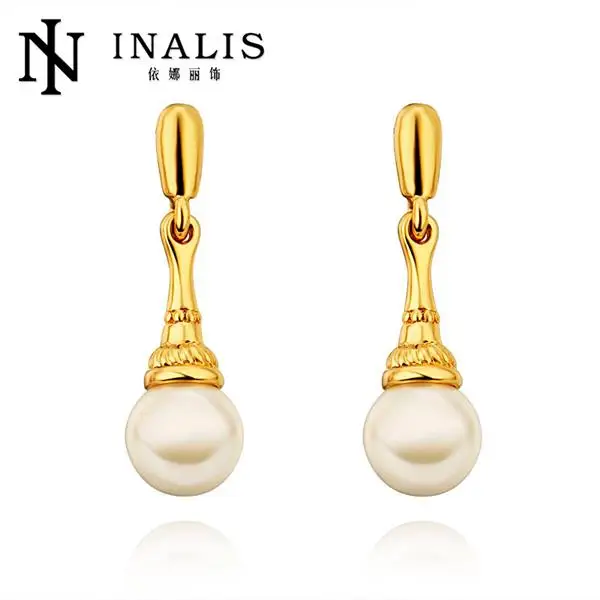E851 Wholesale Nickle Free Antiallergic 18K Real Gold Plated Earrings For Women New Fashion Jewelry Shipping | Украшения и