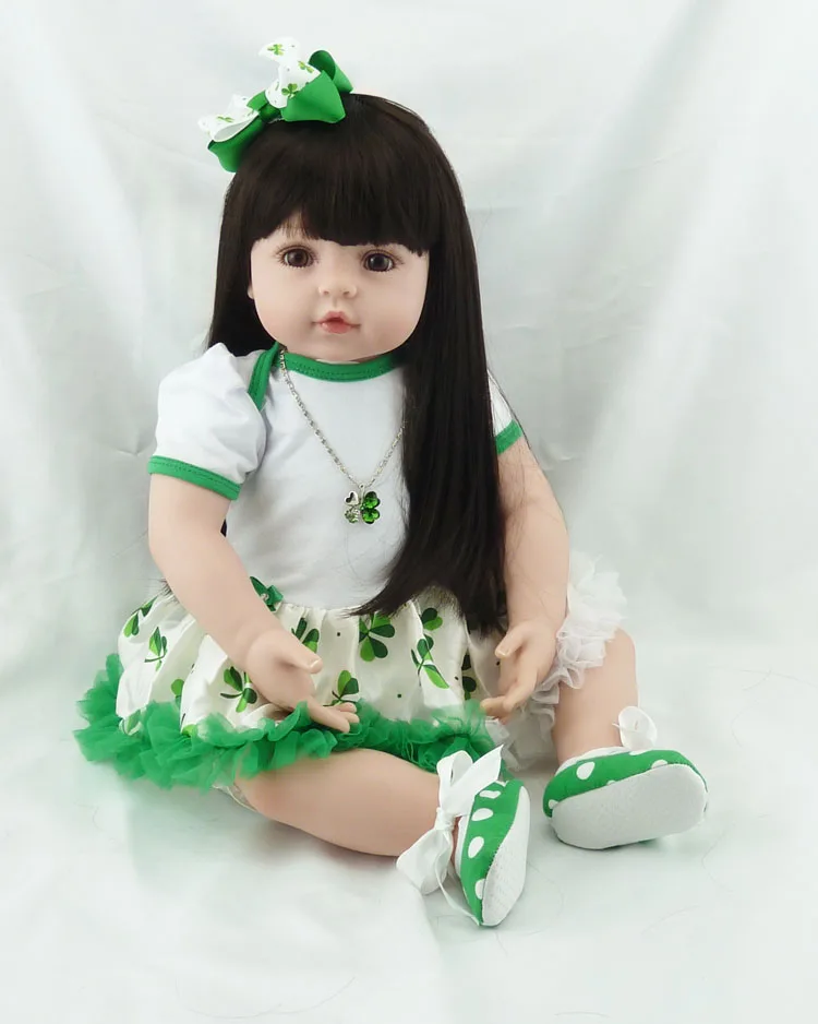 

60cm Silicone Reborn Baby Doll Toys Lifelike Vinyl Princess Toddler bebe Doll reborn Bonecas Girl Birthday Gift Present