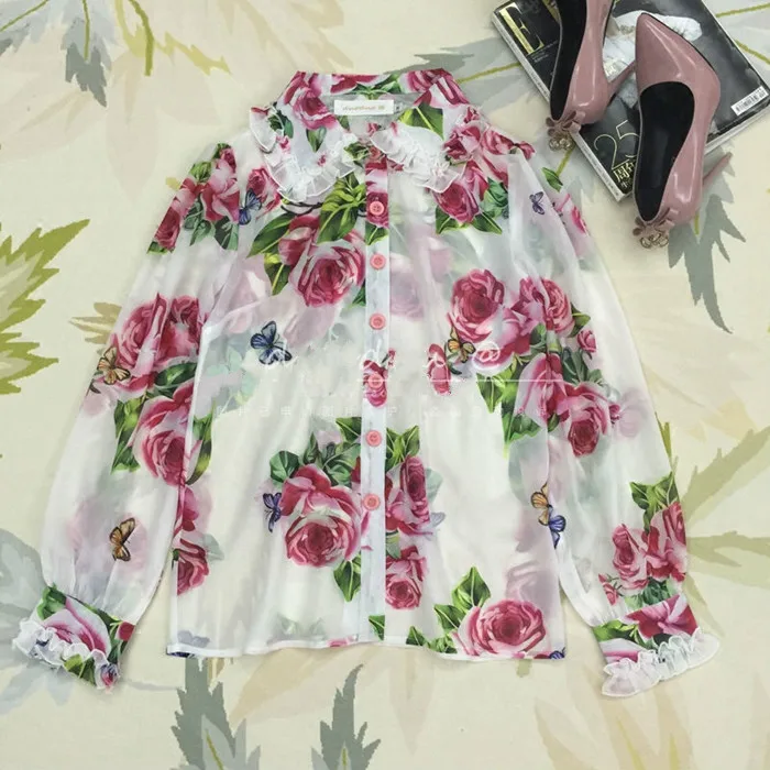 2020 Zanzea Shein корейские продажи вискозные женские топы Blusas Mujer De Moda Розовая Бабочка