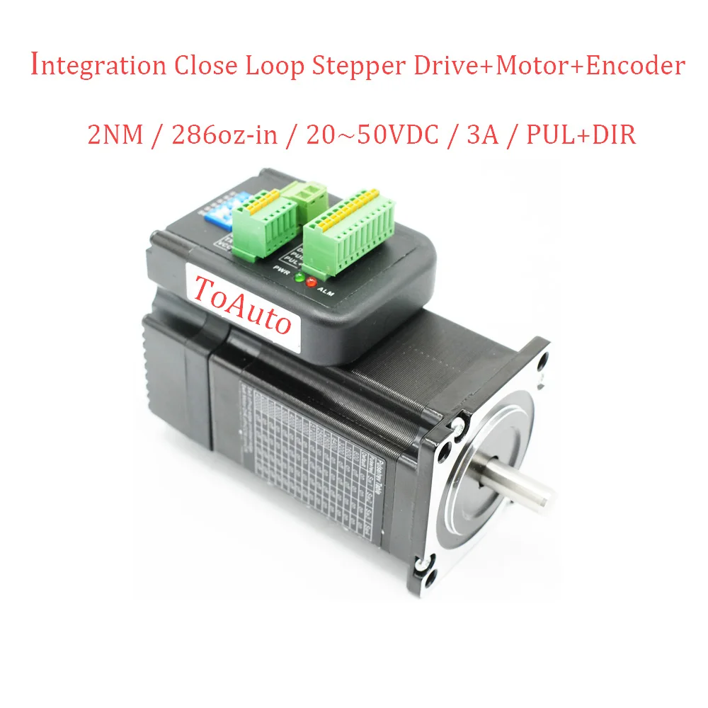 Nema23 2Nm интегрированный замкнутый цикл шаговый привод + двигатель кодер DC36V