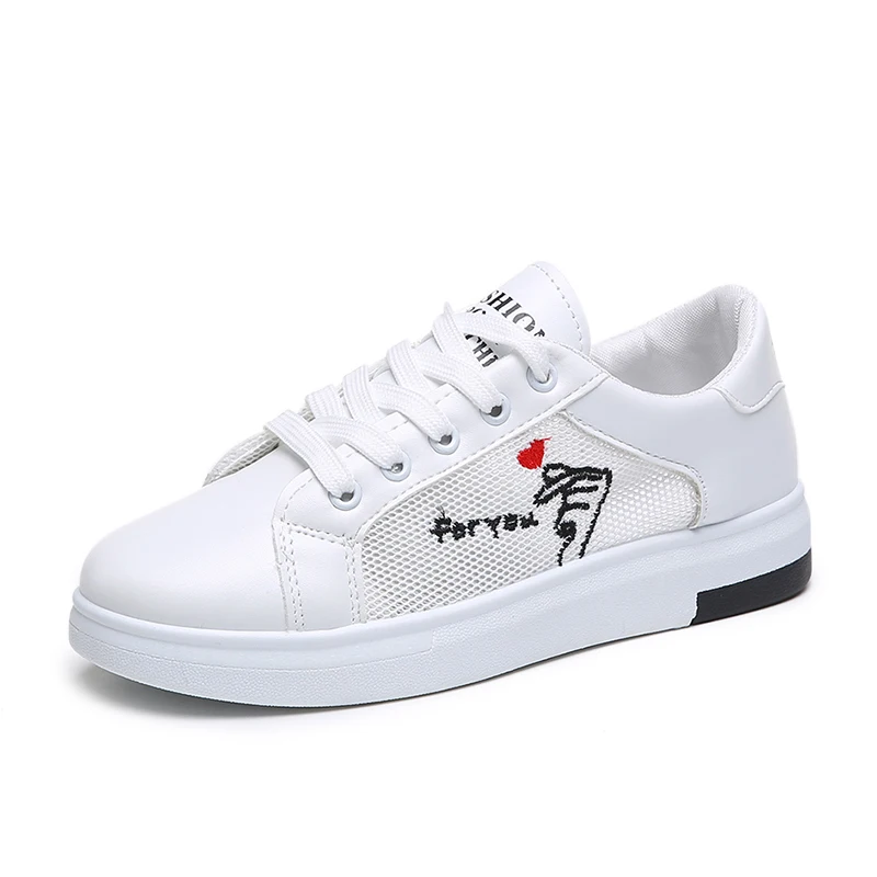 Новинка весны 2019 дизайнерские дышащие белые туфли женские кроссовки на