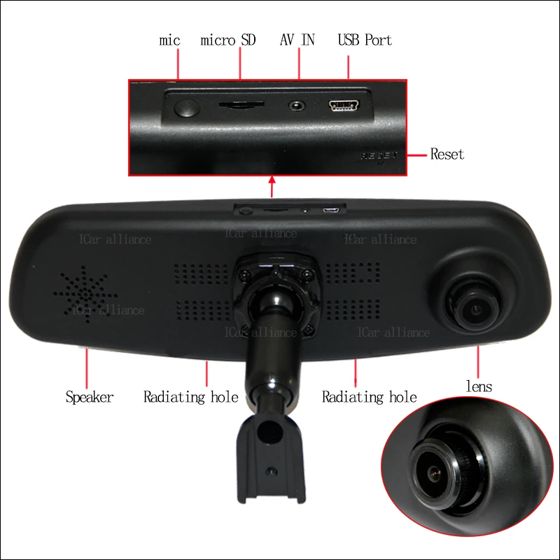BigBigRoad для nissan qashqai двойной объектив Автомобильная камера в зеркале DVR видеорегистратор парковочный монитор с оригинальным кронштейном