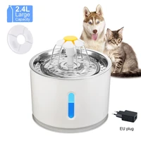 pet water fountain replaceable filtration automatic cat water fountain mute activated carbon 2 4l water fountain euusuk plug