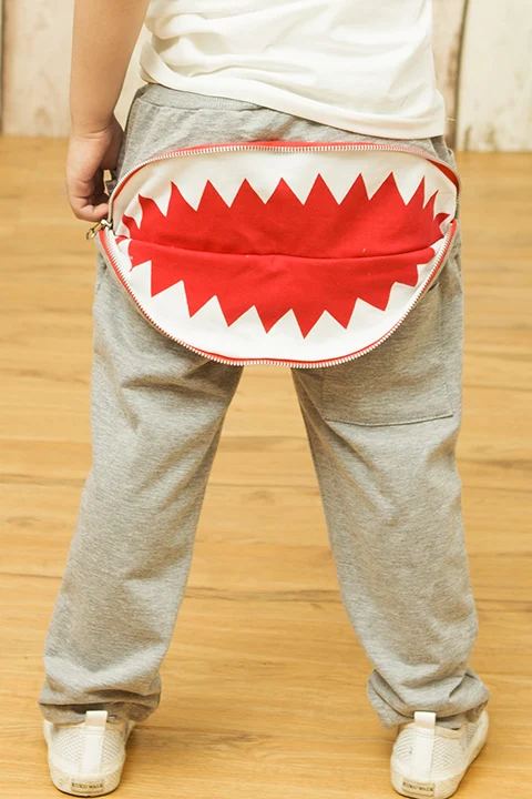 

Children Casual 2 Colors Trousers Cartoon Big Mouth Boys Girls Harem Pants Autumn Cotton Kids Pants Size 100-130