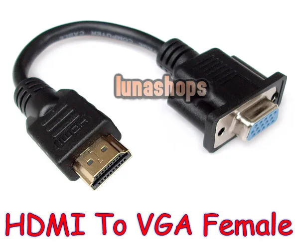 

LN002152 HDMI-compatible Male To VGA D-SUB 15 pins Female Video AV Adapter Cable For HDTV set-top box