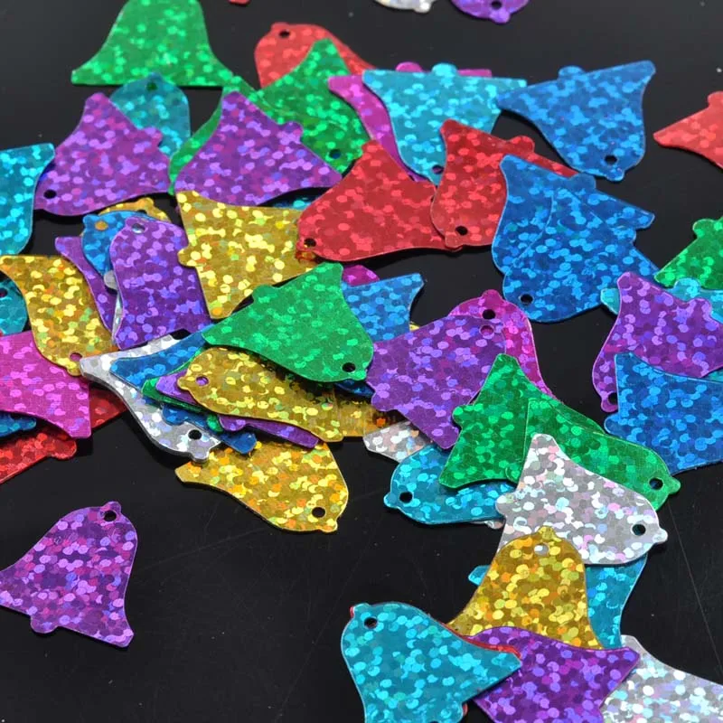 10 г Рождественский маленький колокольчик лазерные блестки для рукоделия и