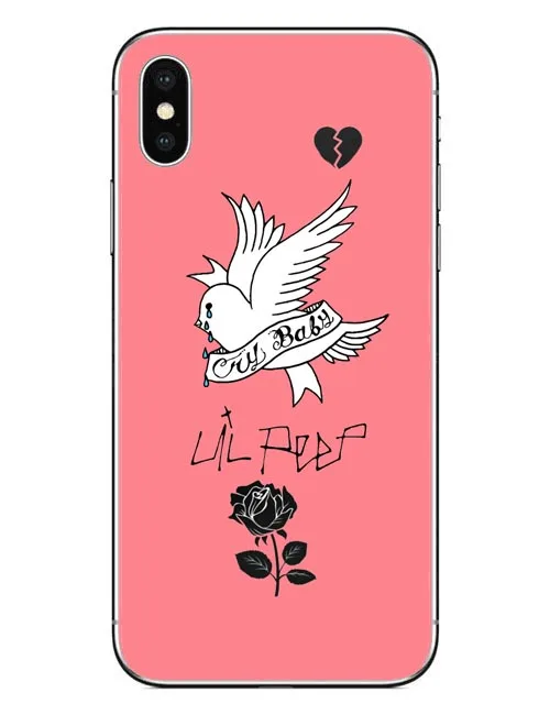 Чехлы для телефонов плач птица iPhone X 10 Lil Peep Bo открытый Жесткий ПК чехол 8 Plus 7 7Plus 6 XR