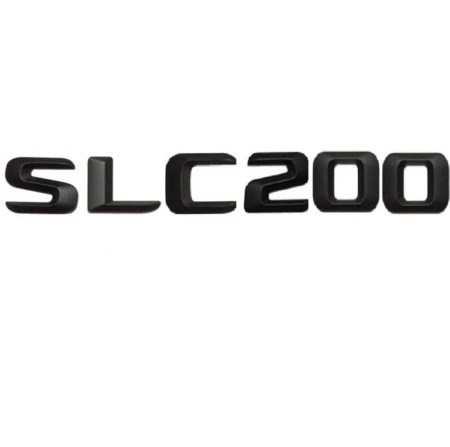Матовый черный значок SLC 200 в виде букв заднего номера багажнике с эмблемой