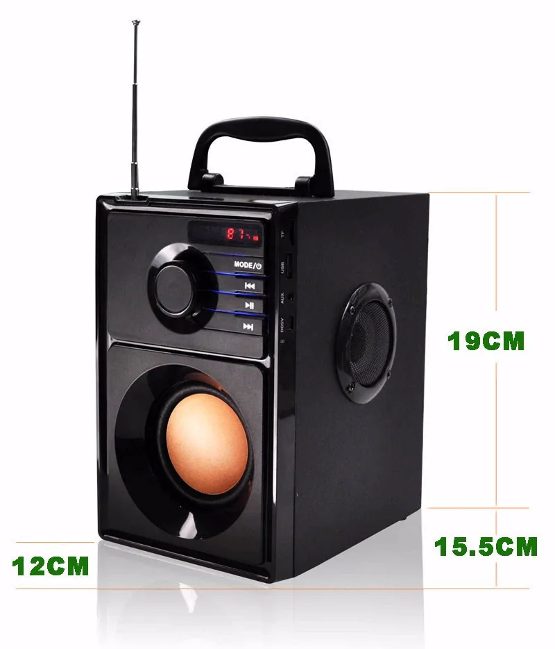 Беспроводной Bluetooth динамик стерео сабвуфер Настольный HIFI 3D объемный плеер fm-радио портативный динамик Mp3 Super Bass громкоговоритель