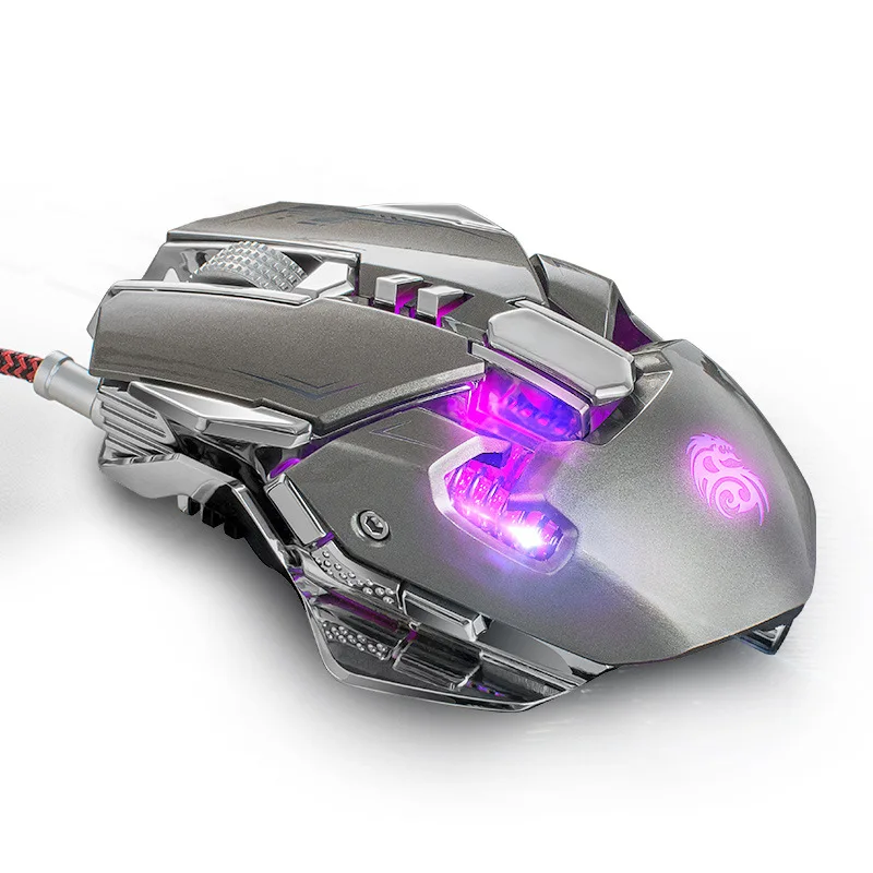 GUIKA Wired Gaming Mouse Rechargeable 3200dpi Mechanical Metal Weights Mice Optical RGB Backlit For Gamer Overwatch Game | Компьютеры и