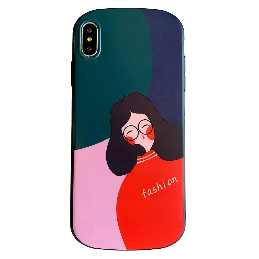 Модный Роскошный силиконовый чехол для телефона девочек iphone 6 S 7 8 plus X XR XS MAX Мягкий