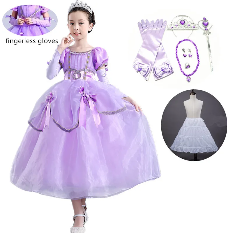 Kids Princess Dresses up Girls Cosplay Costume Children Halloween Party Long Gown Fantasy Christmas Gift | Детская одежда и обувь