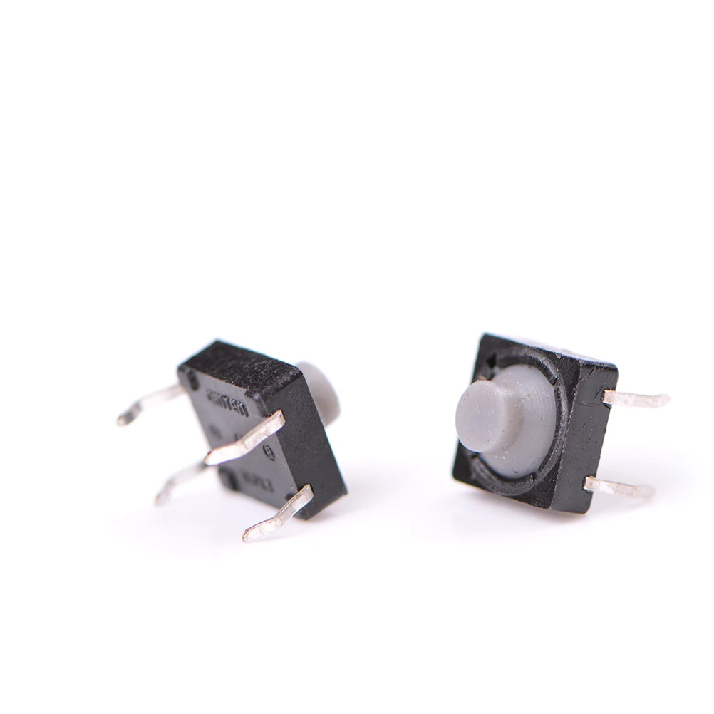 

20pcs/lot 4PIN Conductive Silicone Soundless Tactile Tact Push Button Micro Switch Self-reset 8x8x5MM