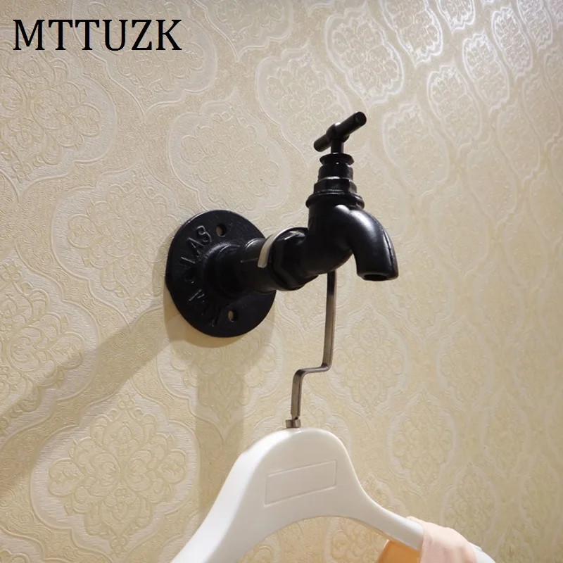 Промышленный паровой клапан MTTUZK железная труба для воды настенный крючок халата