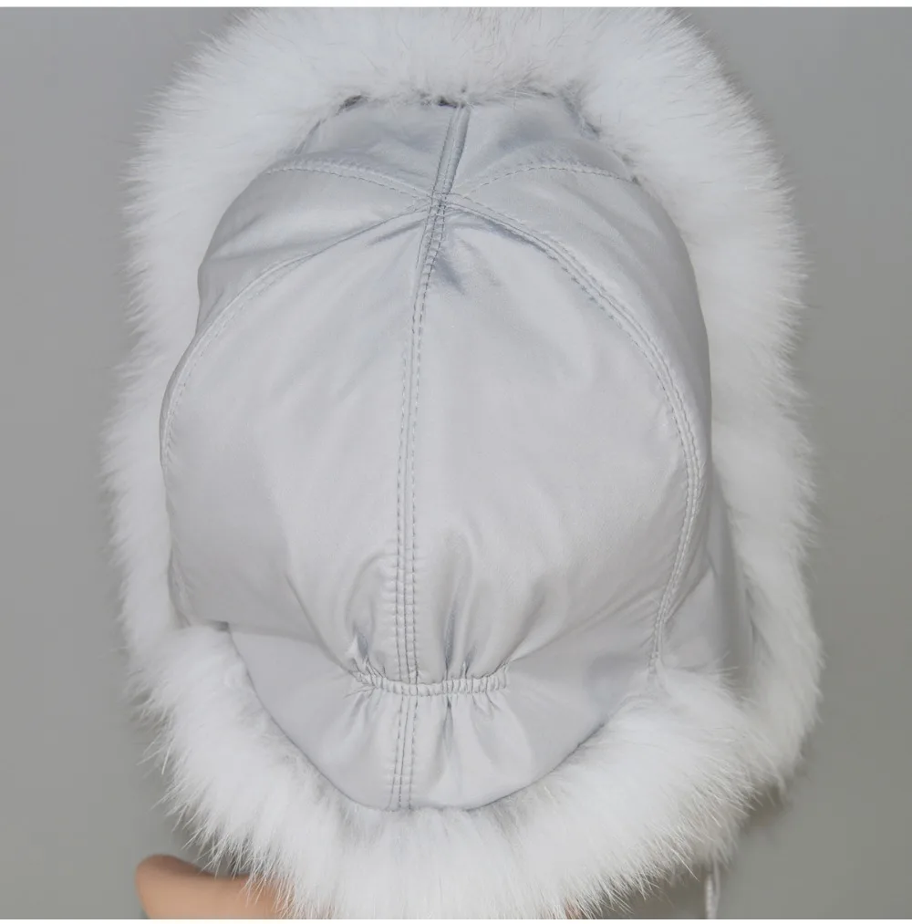Шапки-бомберы из натурального Лисьего меха, зимние теплые женские пушистые шапки-ушанки из натурального Лисьего меха, роскошные качественные шапки из натурального Лисьего меха для русской леди
