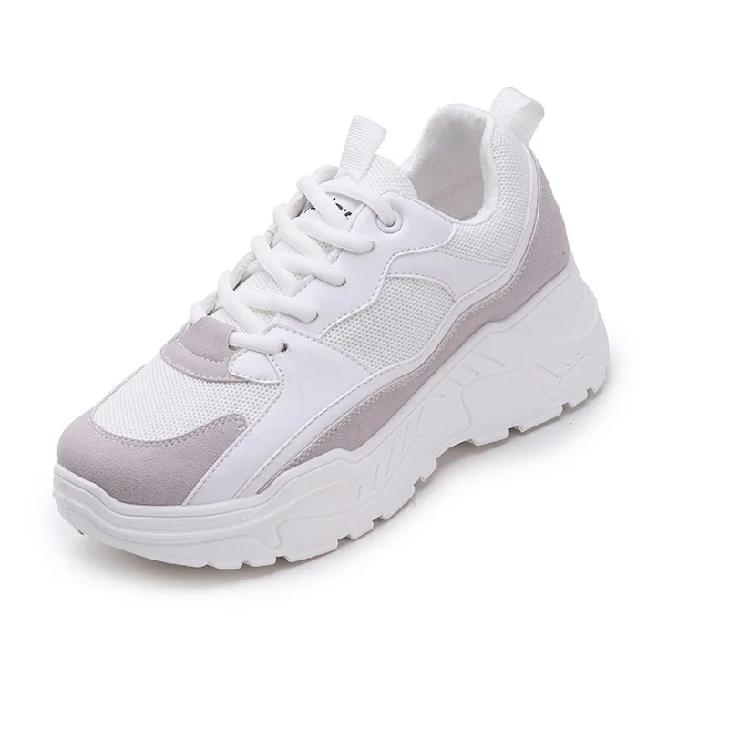 New sneakers Autumn Winter women Height Increasing PU Running sports shoes Breathable anti-skid Comfortable jogging walking shoe | Спорт и