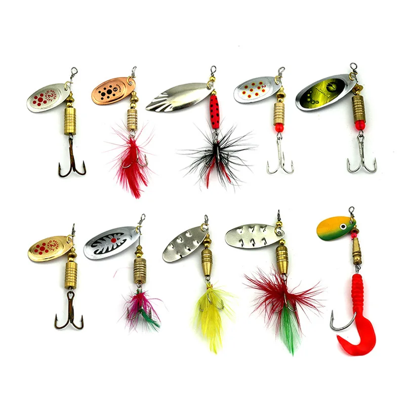 10 шт. металлическая ложка рыболовные приманки Спиннербейт для рыбалки