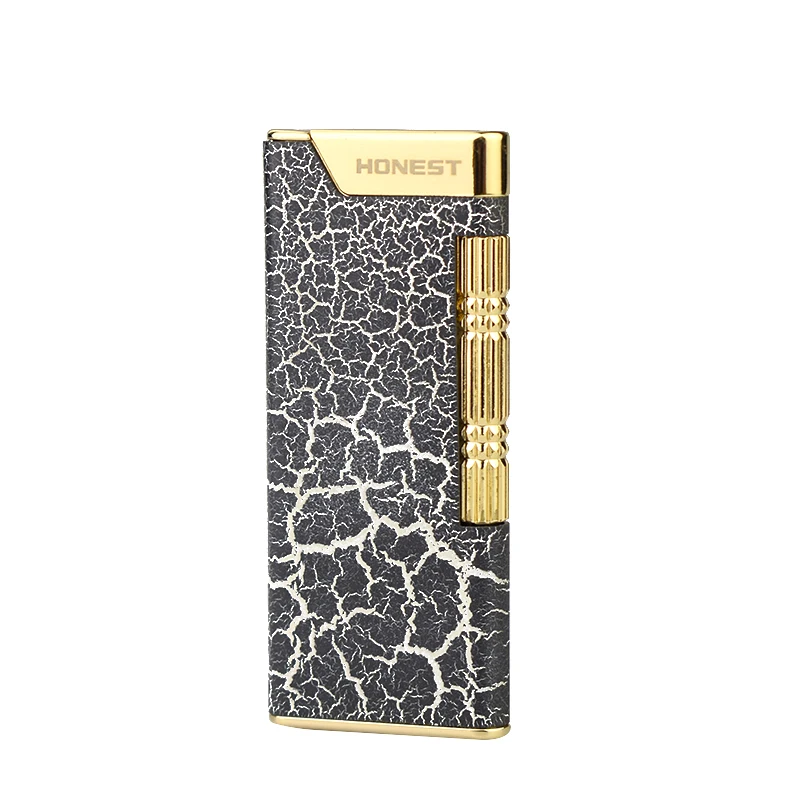 

Luxury Square Honest Lighter Side Jet Flame Gas Lighter Portable Pocket Cigar Cigarette Lighter, Send Random Color