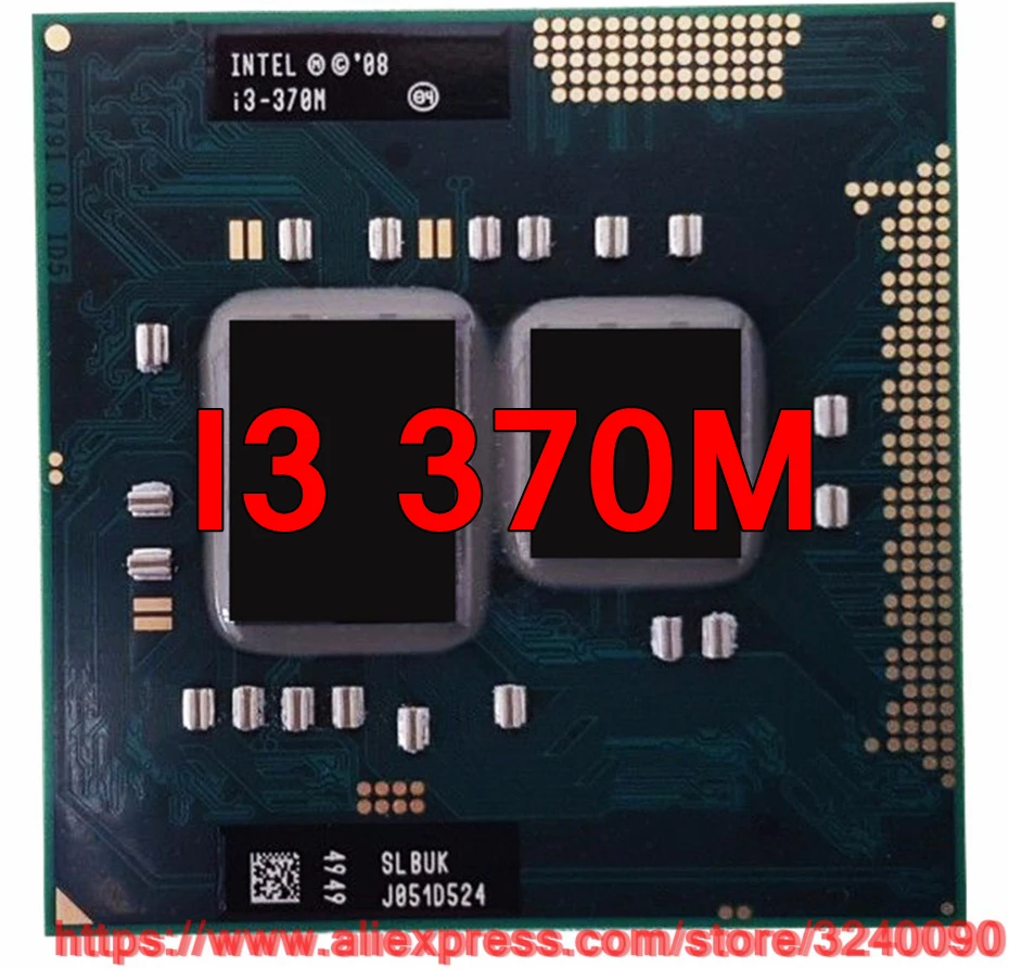 Оригинальный двухъядерный процессор lntel Core i3 370M 2 40 ГГц для ноутбука PGA988
