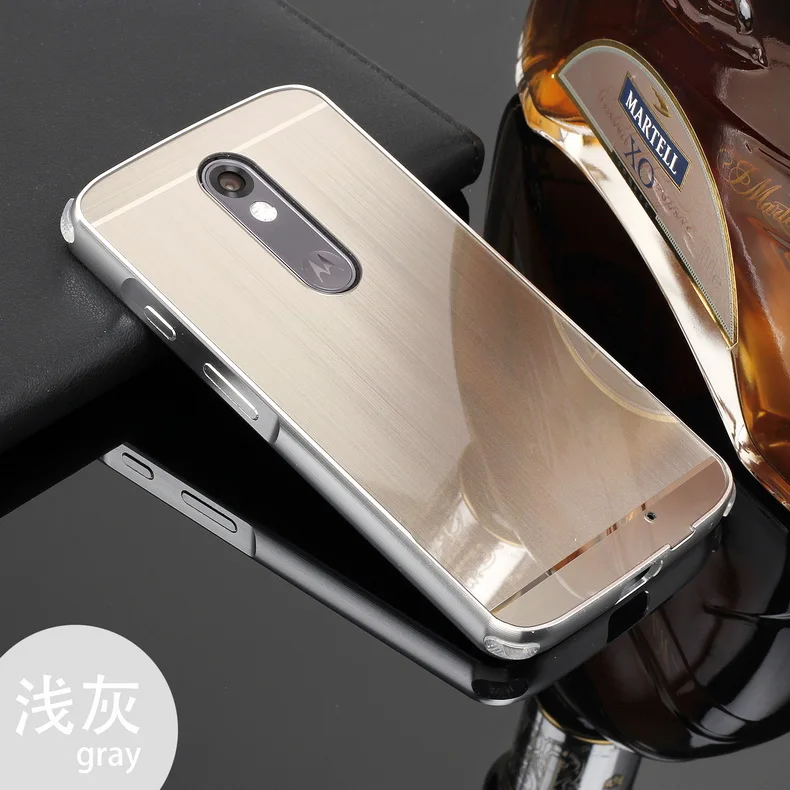 Silver Матовый чехол для Motorola Moto X Force+ металлическая накладка на заднюю панель 2 в 1, жесткий двойной защитный ультратонкий чехол - Цвет: Silver