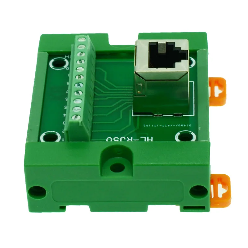 RJ50 10P10C DIN Rail Mount интерфейсный модуль вертикальный разъем. к винтовому клеммному