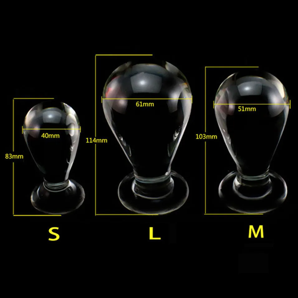 Большая Анальная пробка со стразами camaTech большой стеклянный расширитель ануса