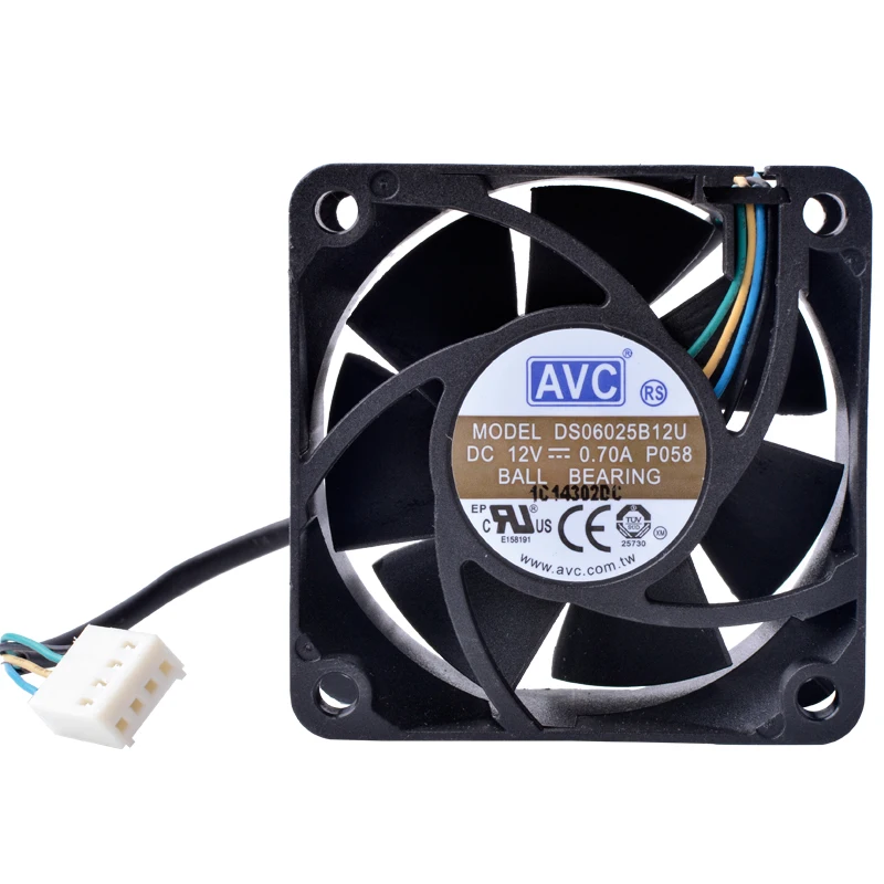Вентилятор REVO DS06025B12U 12 В 0 70 А 60 мм 60x60x25 4 провода контакта|cooling fan|computer cpu fancomputer fan |