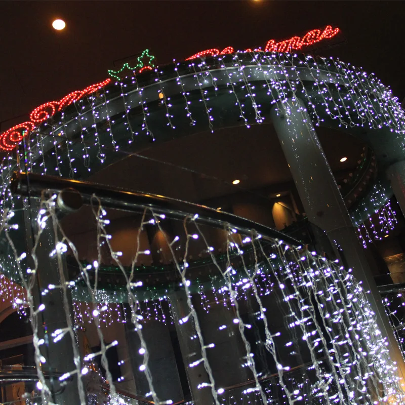 Новогоднее наружное украшение для помещений 3,5 м 96led Droop 0,4-0,6 м занавес сосулька светодиодные гирлянды новогодние вечерние садовые ЕС 220 В