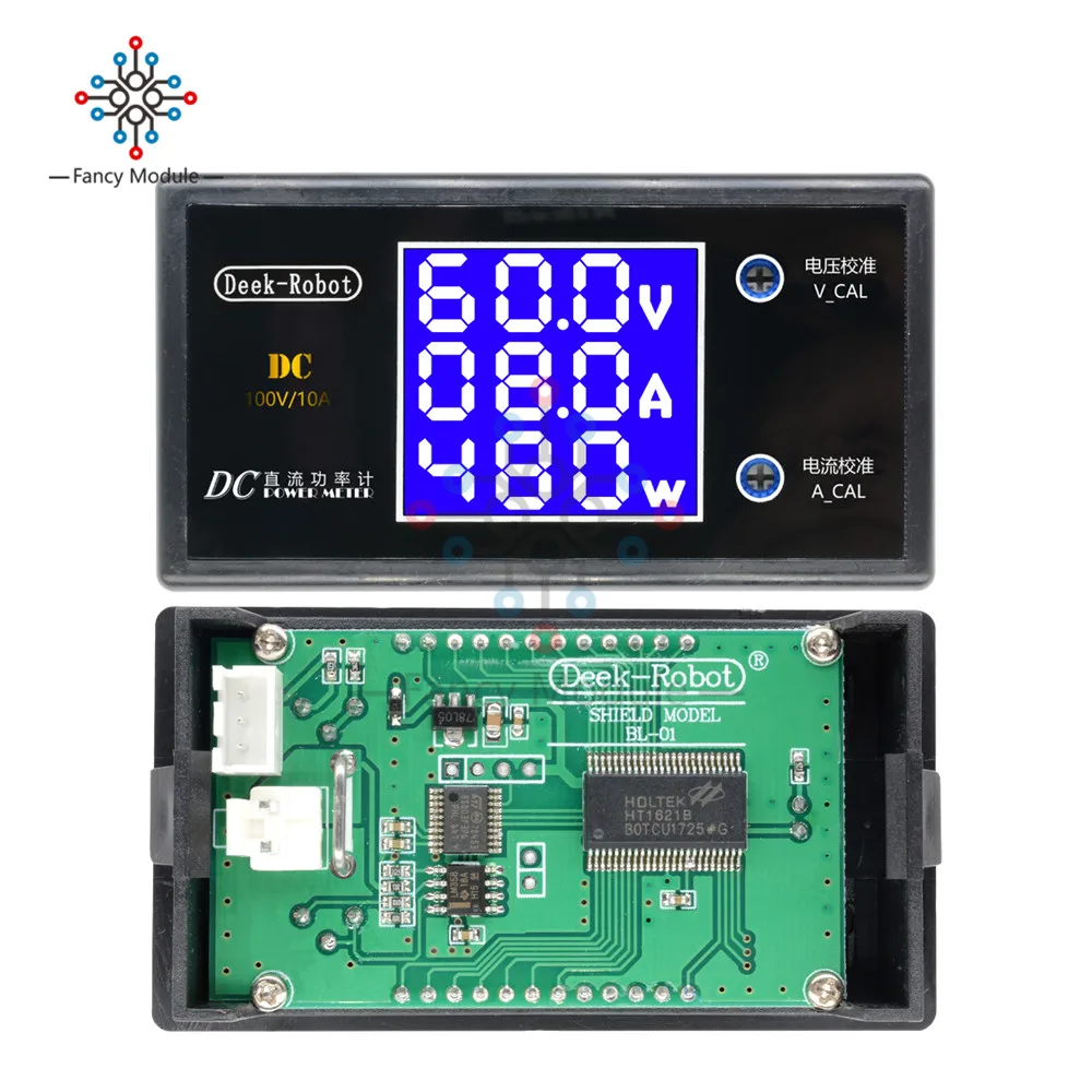 1000W LCD Digital Voltmeter Ammeter Wattmeter Voltage Current Power Meter DC 100V/10A Volt Detector Tester Monitor | Инструменты