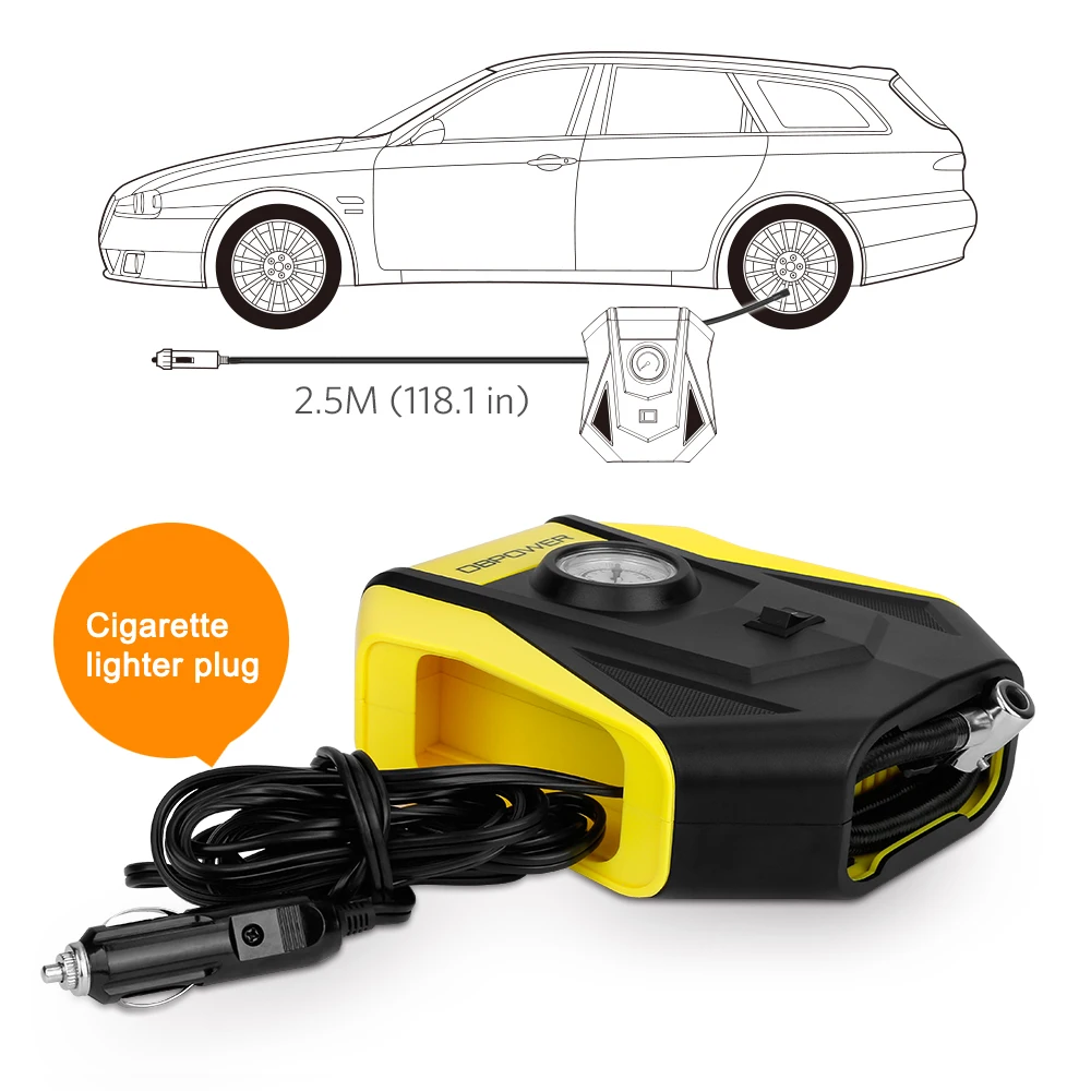 Dbpower 12 В Портативный Воздушный Компрессор Электрический авто шин 150psi