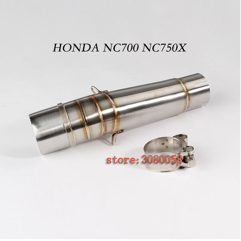 NC 700 NC750X NC750 средняя выхлопная труба мотоцикла для HONDA NC700X выхлопная Модифицированная полная система выхлопная средняя труба дБ убийца - Цвет: A