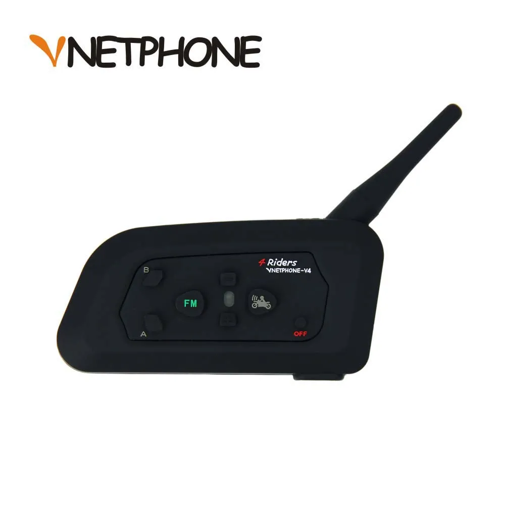 VNETPHONE 1200 м Bluetooth мотоциклетный велосипед 4 всадника гарнитура динамик шлем