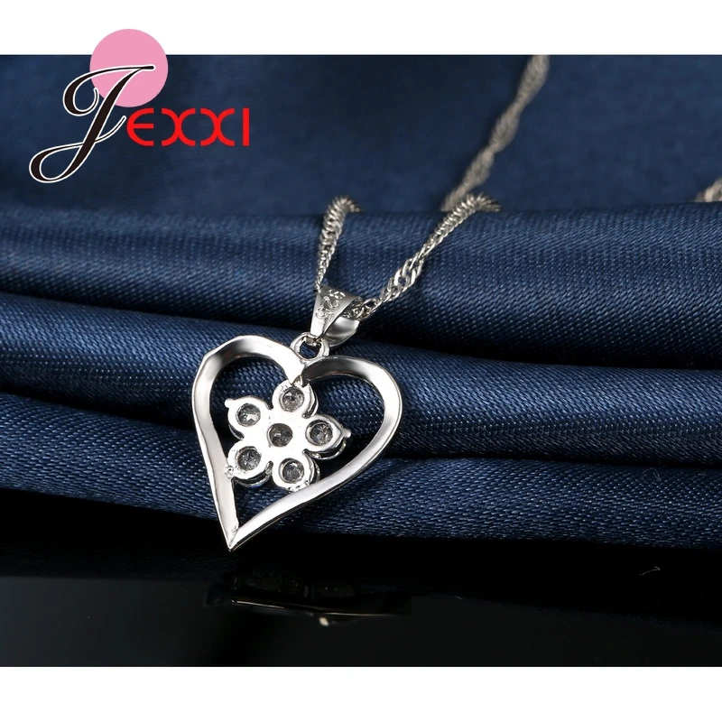 Женский ювелирный комплект из колье и серёг серебра 925 пробы|jewelry sets|set 925set women |