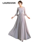 Женское шифоновое платье для выпускного вечера, длинное серое элегантное шифоновое платье с рукавом до локтя для особых случаев, недорого, до 100