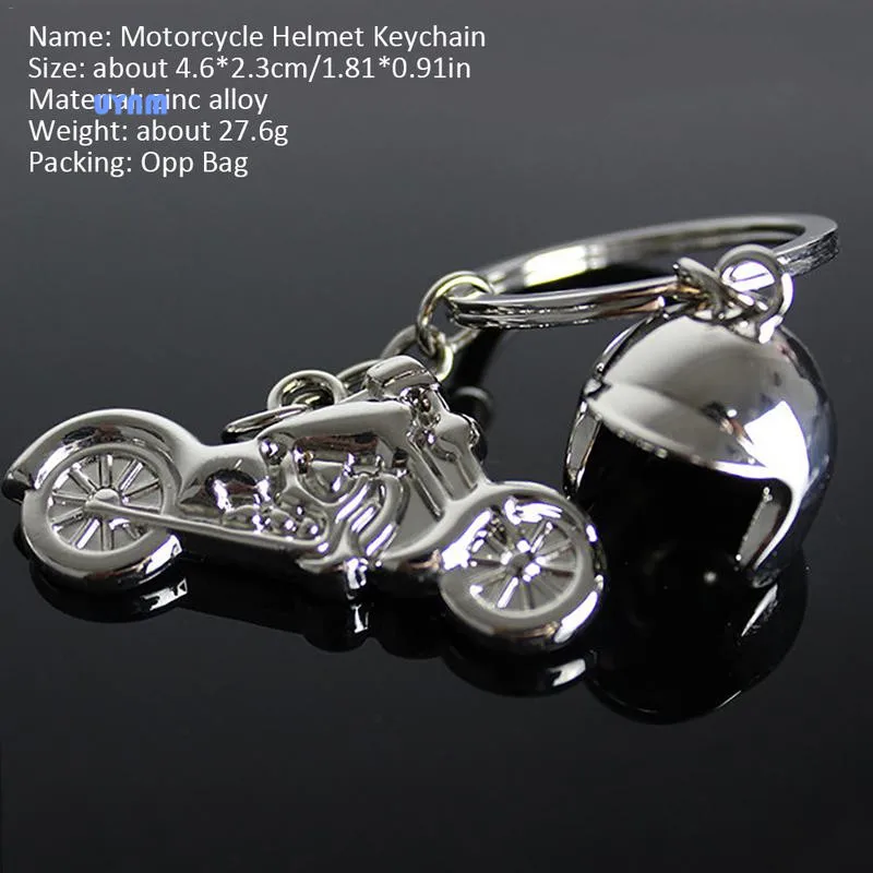 UYNM 3D motorcycle metal keyring silver helmet keychain creative gift alloy car for men interior accessory | Автомобили и