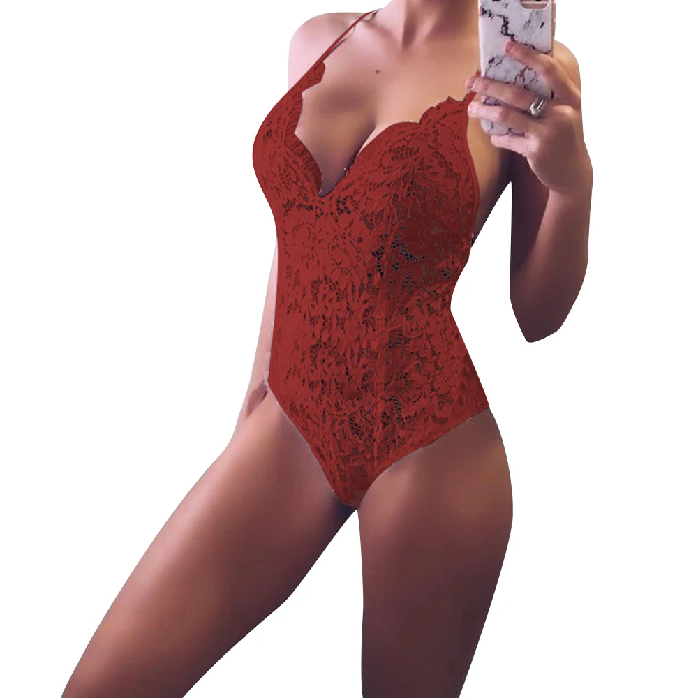 NORA TWIPS женское сексуальное кружевное с глубоким v образным вырезом Babydoll черное
