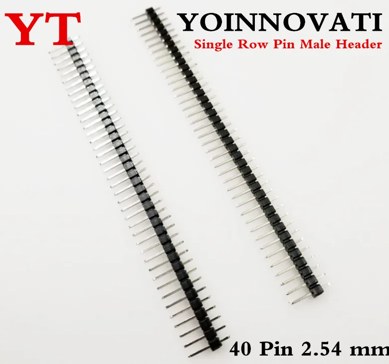 

40 Pins Header Strip Socket 2.54mm Straight Single Row Pin Male PCB Shield DIY