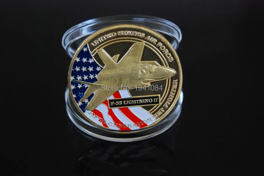 Бесплатная Доставка 50 шт./лот 100 й F 35 Празднование Lockheed Martin Ввс Вызов Монет|coin